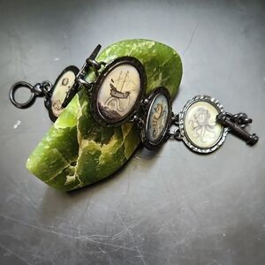 Vintage Charm Bracelet with Nautical Motifs